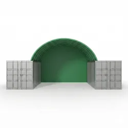 Zadná stena bez stelaže do kontajnerového prestrešenia v zelenom vyhotovení 6 m PVC 900 g/m²