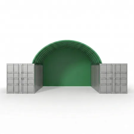 Zadná stena bez stelaže do kontajnerového prestrešenia v zelenom vyhotovení 6 m PVC 900 g/m²