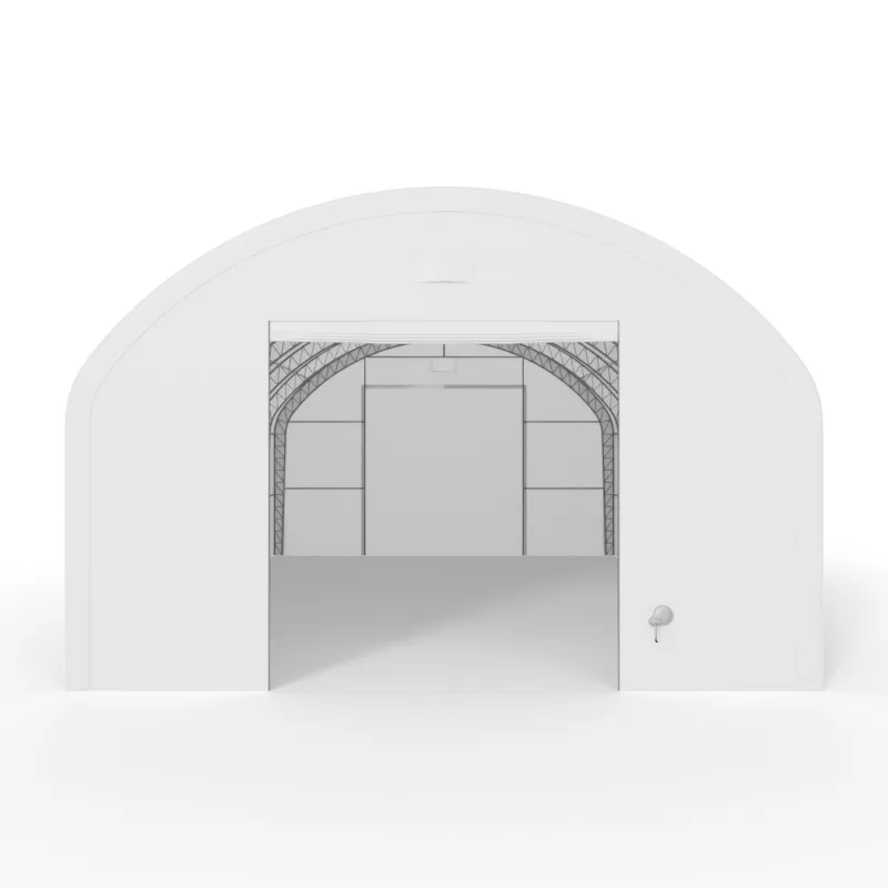 Plachtová hala s vertikálnymi bočnými stenami 12,2x18,3 m PVC 750 g/m²