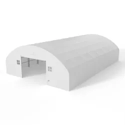 Plachtová hala s vertikálnymi bočnými stenami 15,25x24,4 m PVC 900 g/m²