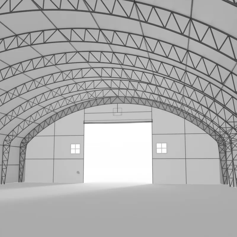 Plachtová hala s vertikálnymi bočnými stenami 18,3x18,3 m PVC 900 g/m²