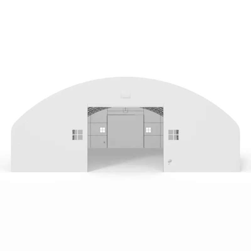 Plachtová hala s vertikálnymi bočnými stenami 18,3x36,6 m PVC 900 g/m²