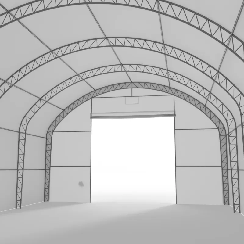 Plachtová hala s vertikálnymi bočnými stenami 9,15x24,4 m PVC 900 g/m²