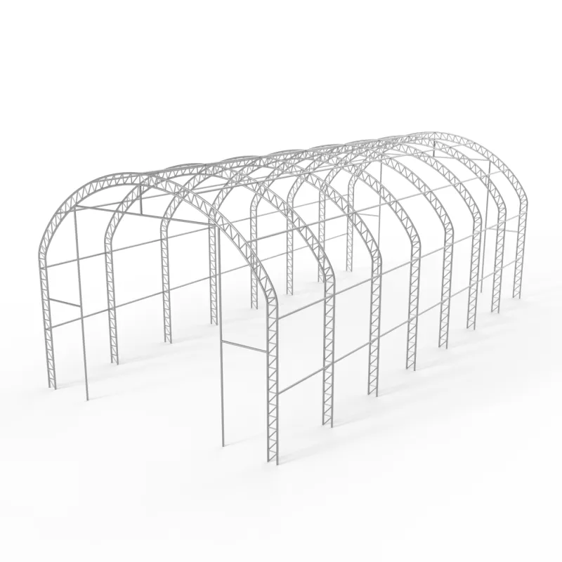 Plachtová hala s vertikálnymi bočnými stenami 6,1x12,81 m PVC 900 g/m² v zelenom vyhotovení