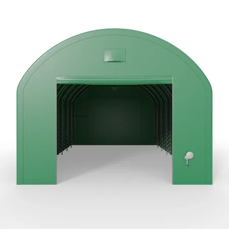 Plachtová hala s vertikálnymi bočnými stenami 6,1x9,15 m PVC 900 g/m² v zelenom vyhotovení