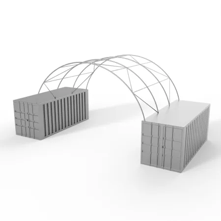 Kontajnerové prestrešenie 8x6 m PVC 750 g/m²