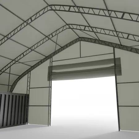 Kontajnerové prestrešenie 15,25x24 m so stenami PVC 900 g/m²