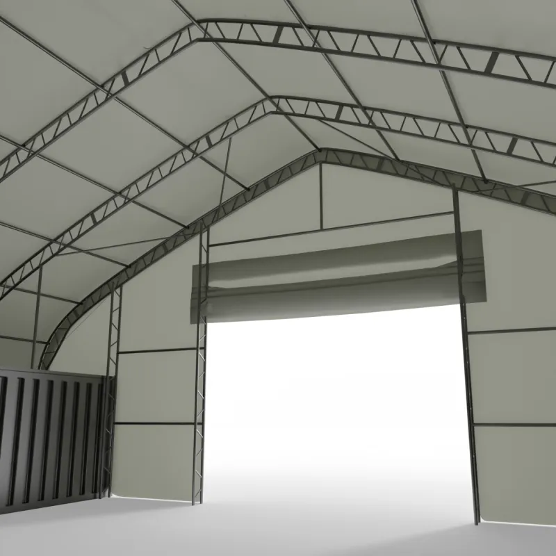 Kontajnerové prestrešenie XL 15,25x12 m so stenami PVC 750 g/m²