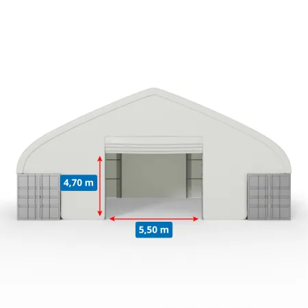 Kontajnerové prestrešenie XL 15,25x12 m so stenami PVC 900 g/m²