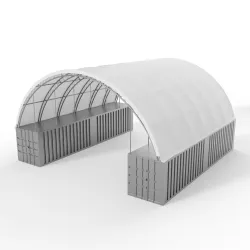 Kontajnerové prestrešenie 18x24 m PVC 750 g/m²