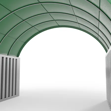 Kontajnerové prestrešenie v zelenom vyhotovení 6x6 m PVC 750 g/m²