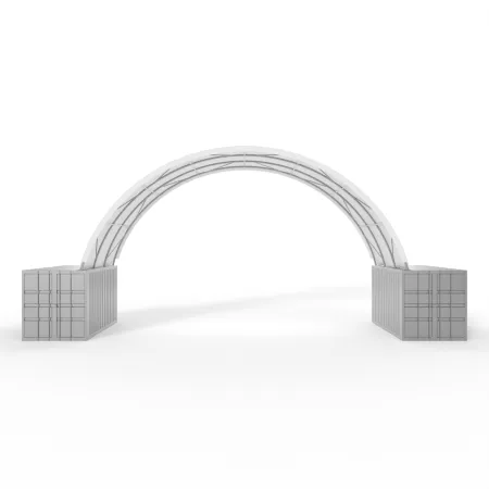 Kontajnerové prestrešenie 10x6 m PVC 750 g/m²