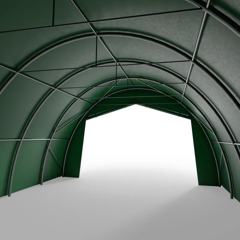 Plachtová hala 6,1x6,1 m PVC 900 g/m² v zelenom vyhotovení