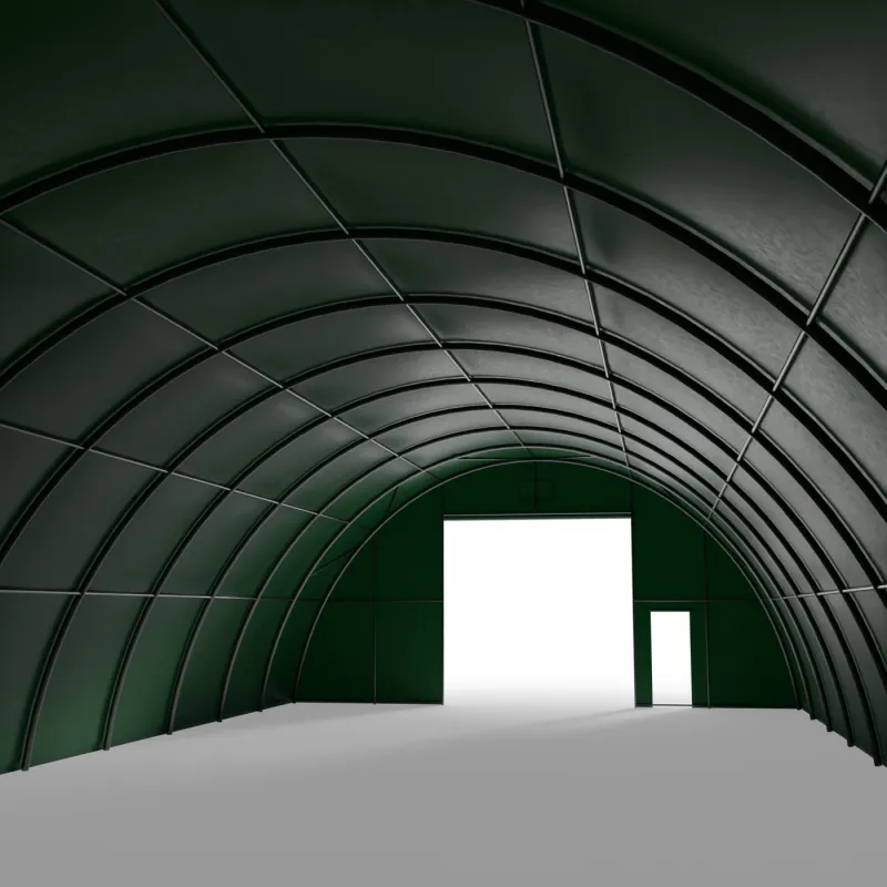 Plachtová hala 9,15x10 m PVC 900 g/m² v zelenom vyhotovení