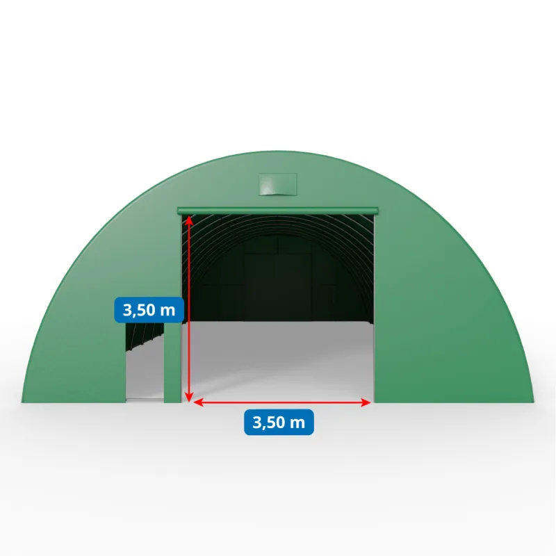 Plachtová hala 9,15x10 m PVC 900 g/m² v zelenom vyhotovení
