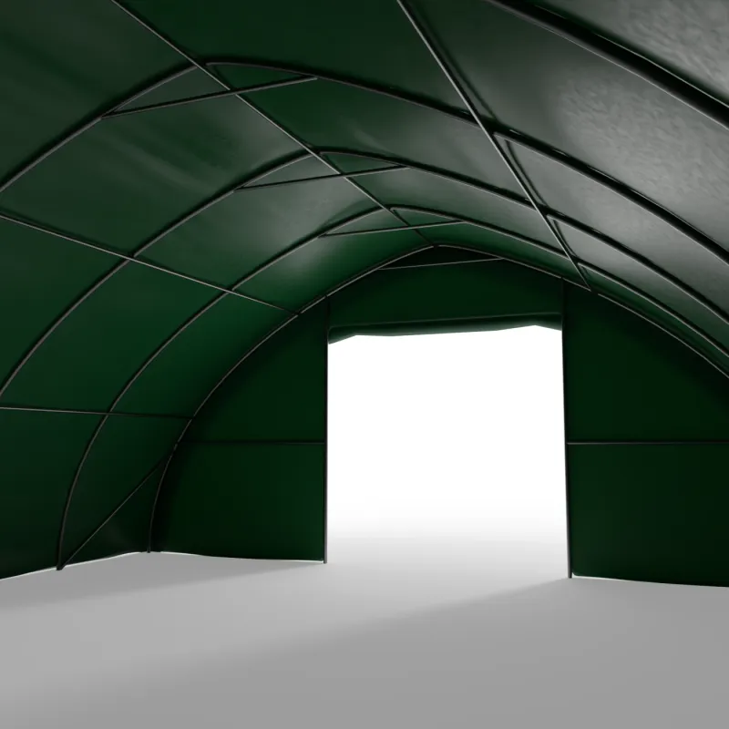 Plachtová hala 9,76x10 m PVC 750 g/m² v zelenom vyhotovení