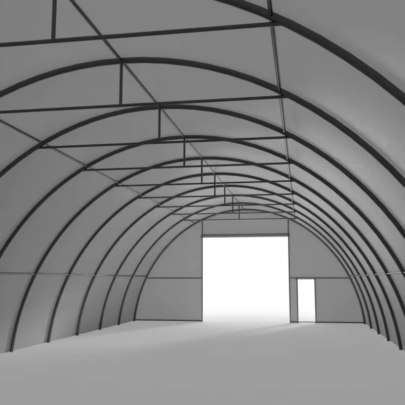 Zakrivená stanová hala 9,15x12m PVC 900g/m2