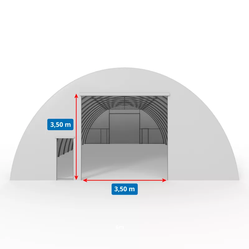 Zakrivená stanová hala 9,15x12m PVC 900g/m2