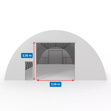 Zakrivená stanová hala 9,15x18m PVC 750g/m2