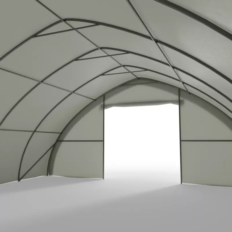 Zakrivená stanová hala 9,76x12m PVC 750g/m2